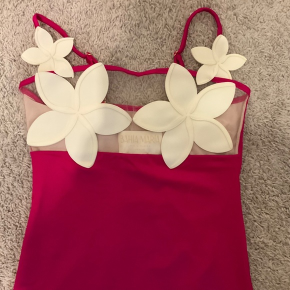 Bahia Maria x Anthropologie Plumeria Mini Dress Size: M. Rose. - Picture 4 of 13